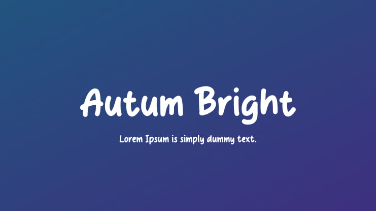 Autum Bright Font