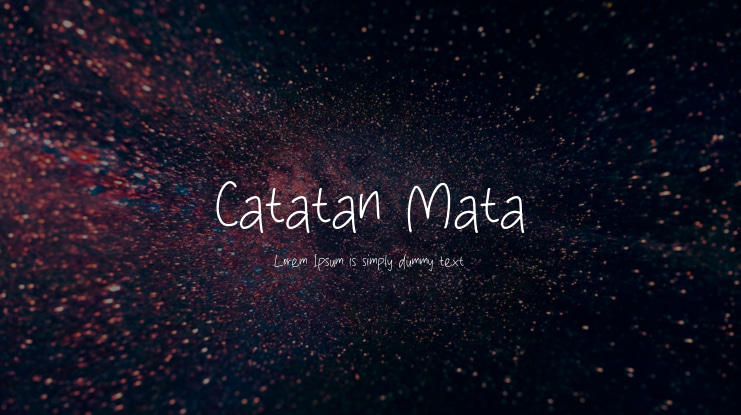Catatan Mata Font