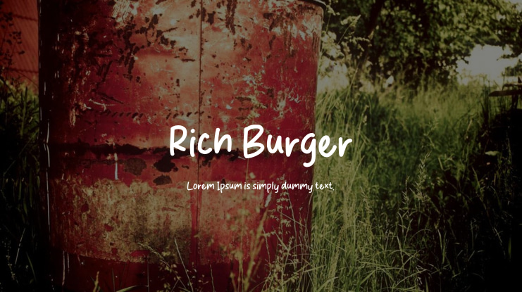 Rich Burger Font