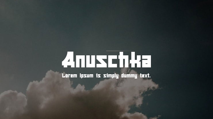 Anuschka Font Family