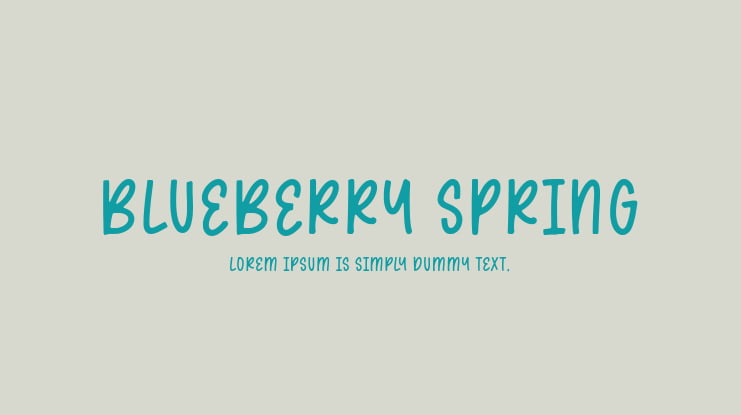 blueberry spring Font