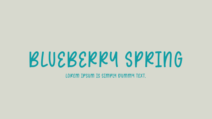 blueberry spring Font