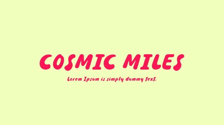 COSMIC MILES Font