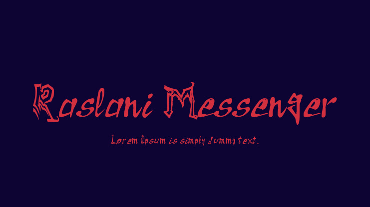 Raslani Messenger Font