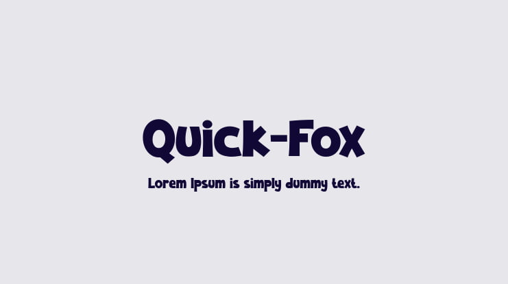 Quick-Fox Font