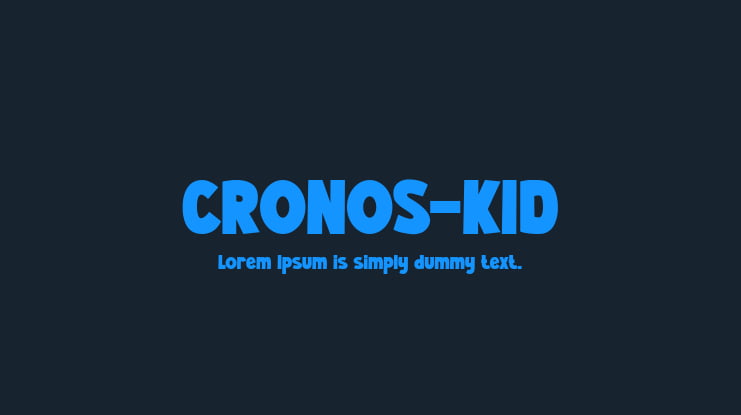 CRONOS-KID Font