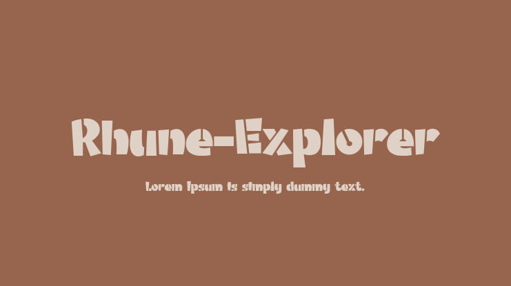 Rhune-Explorer Font