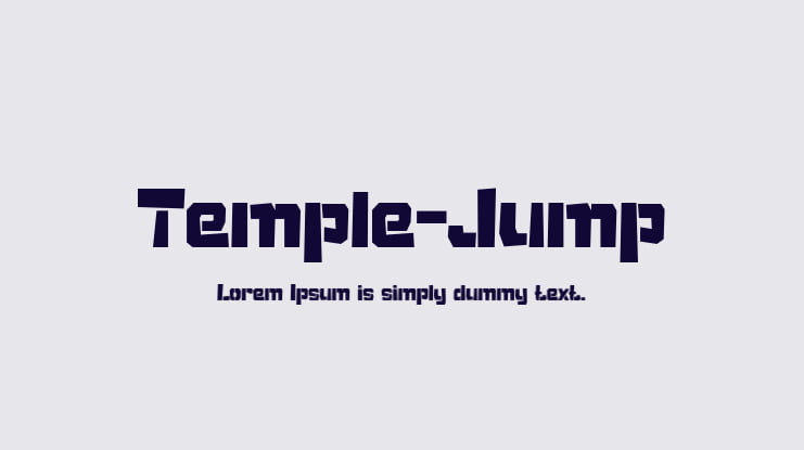 Temple-Jump Font