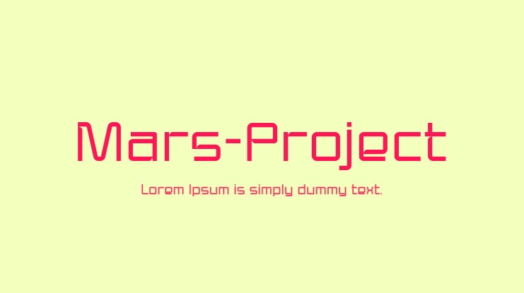 Mars-Project Font