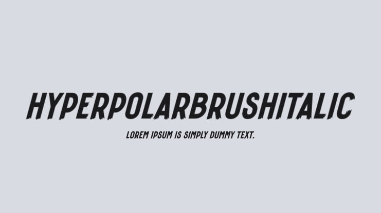 HyperPolarBrushItalic Font Family