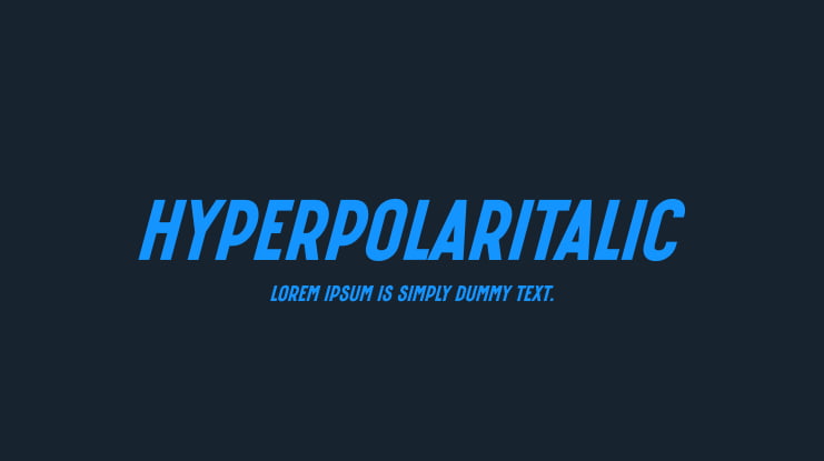 HyperPolarItalic Font Family