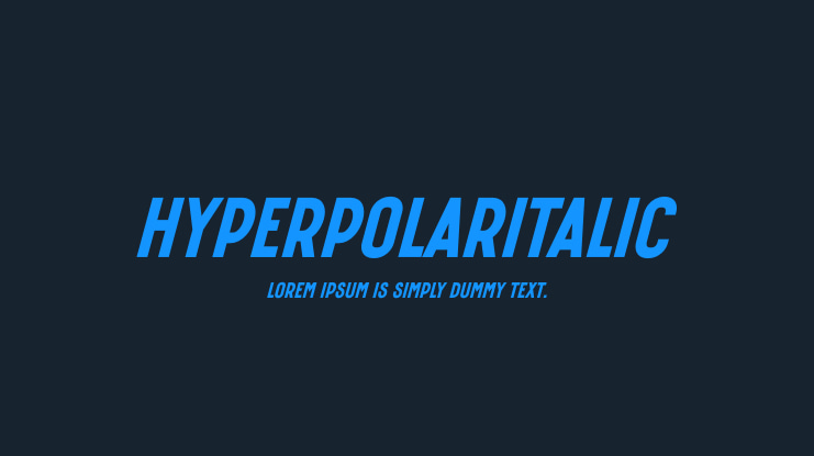 HyperPolarItalic Font Family