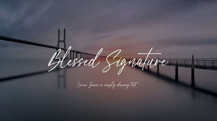 Blessed Signature Font