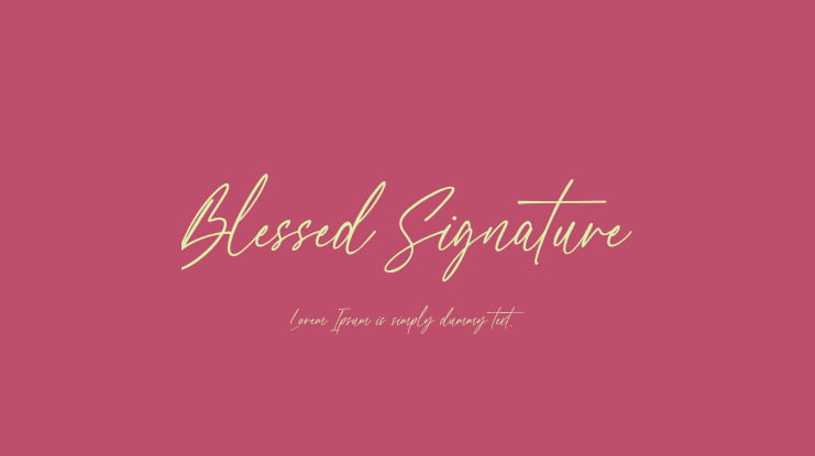 Blessed Signature Font