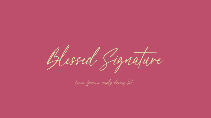 Blessed Signature Font