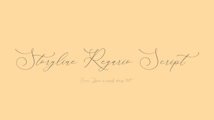 Storyline Regario Script Font Family