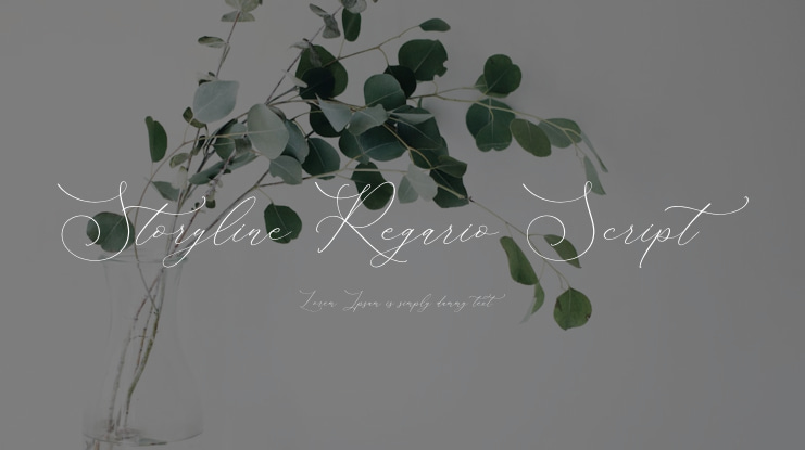 Storyline Regario Script Font Family