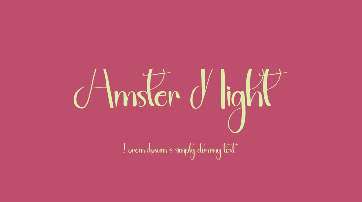 Amster Night Font