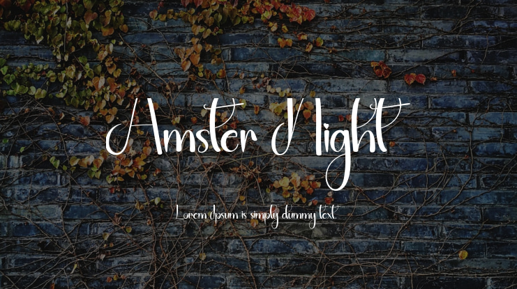 Amster Night Font