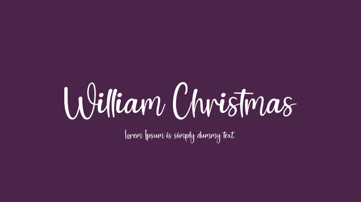 William Christmas Font