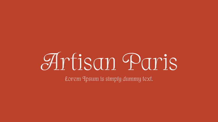 Artisan Paris Font