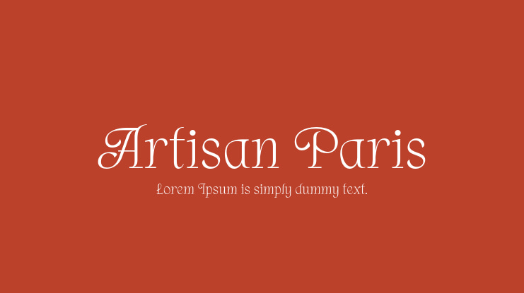 Artisan Paris Font