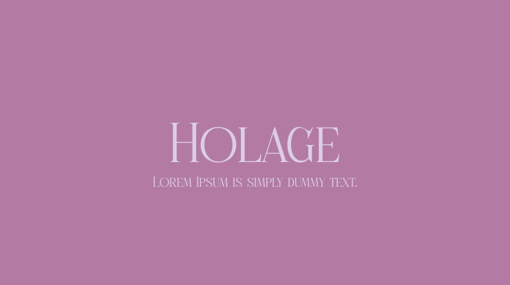 Holage Font