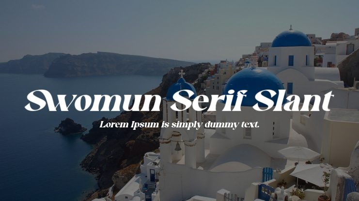 Swomun Serif Slant Font Family