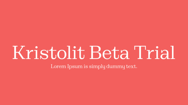Kristolit Beta Trial Font Family