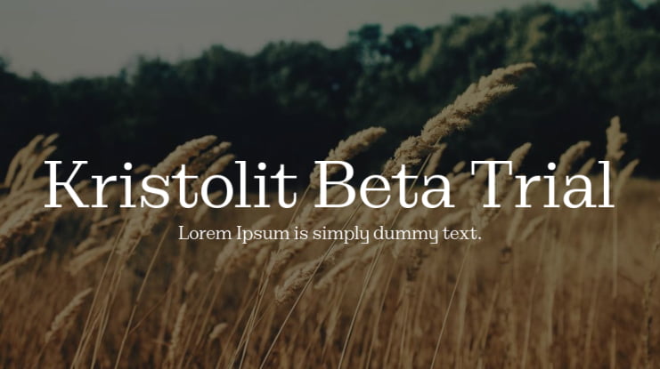 Kristolit Beta Trial Font Family