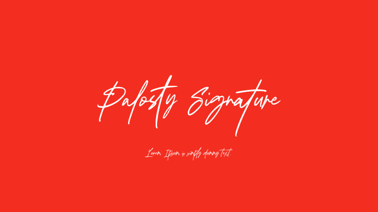 Palosty Signature Font