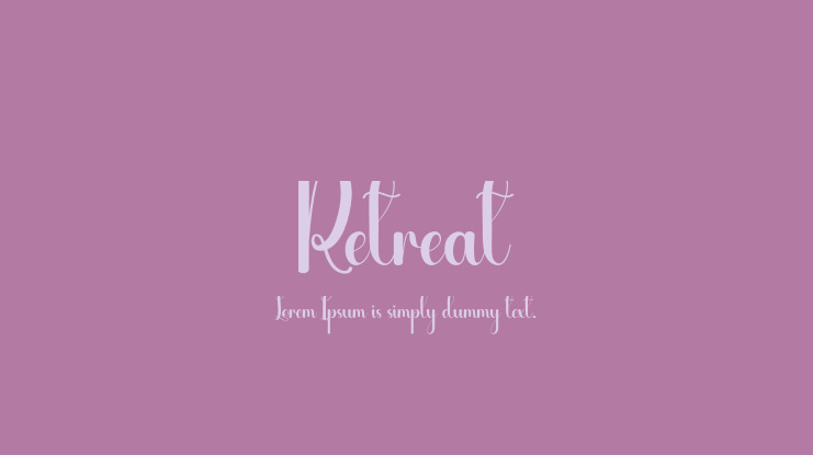 Retreat Font