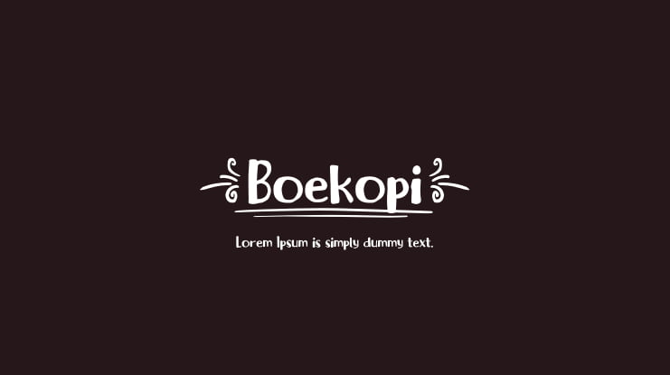 Boekopi Font