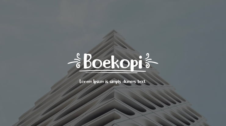 Boekopi Font