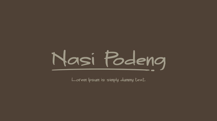 Nasi Podeng Font
