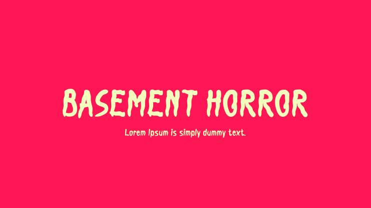 BASEMENT HORROR Font