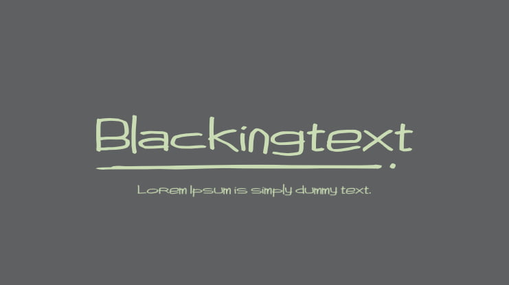 Blackingtext Font