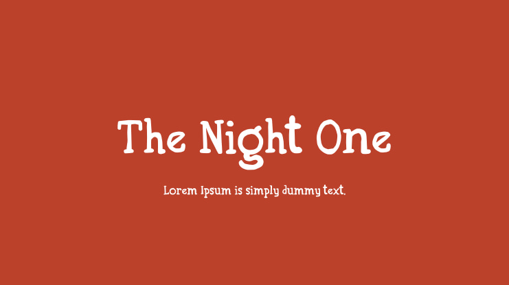 The Night One Font