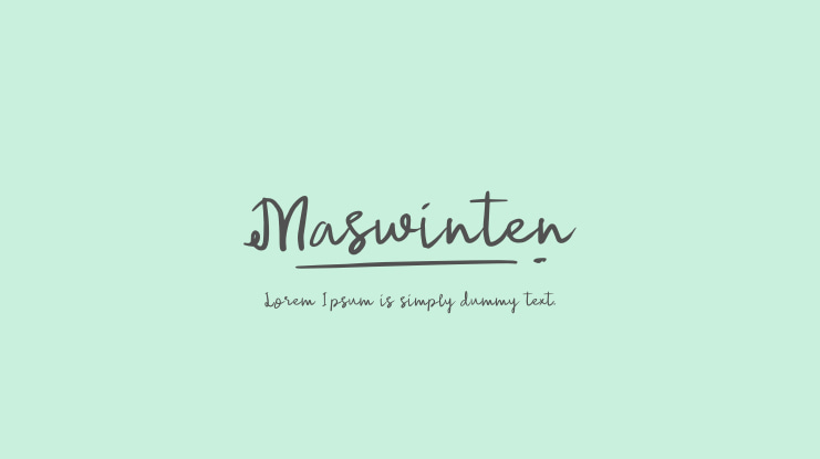 Maswinten Font