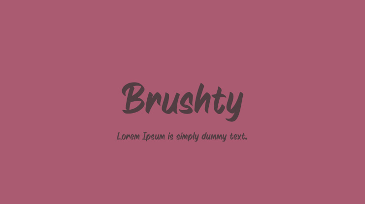 Brushty Font