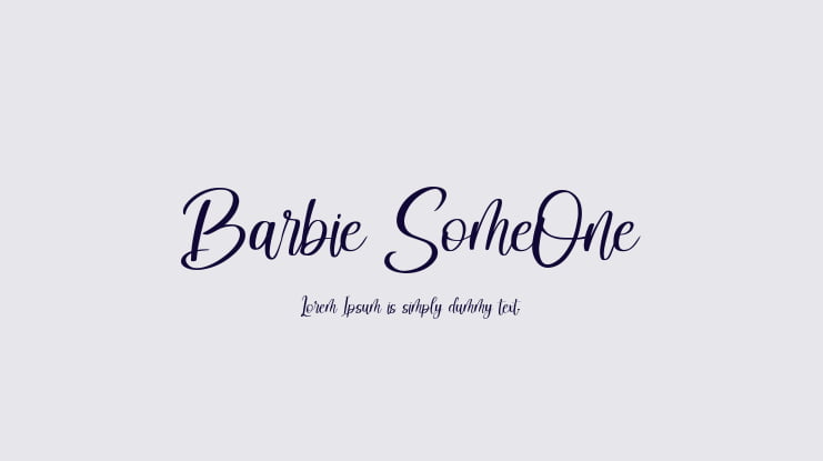 Barbie SomeOne Font