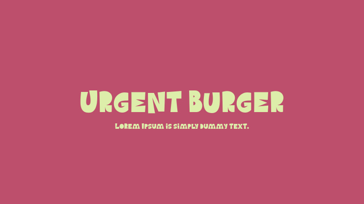 Urgent Burger Font