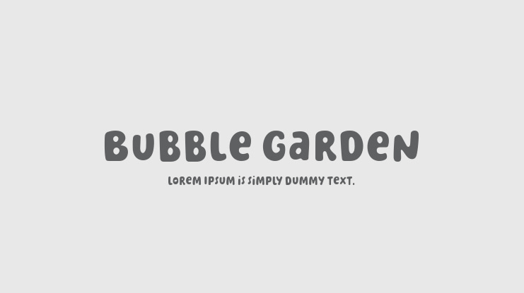 Bubble Garden Font Family