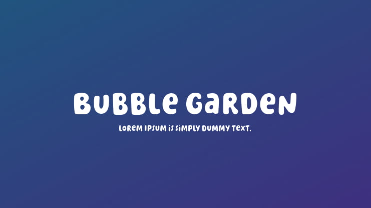 Bubble Garden Font Family