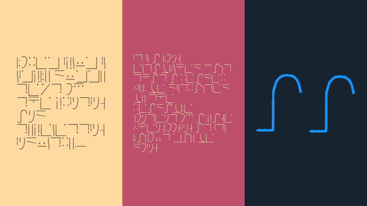Standard Galactic Alphabet Hand Font