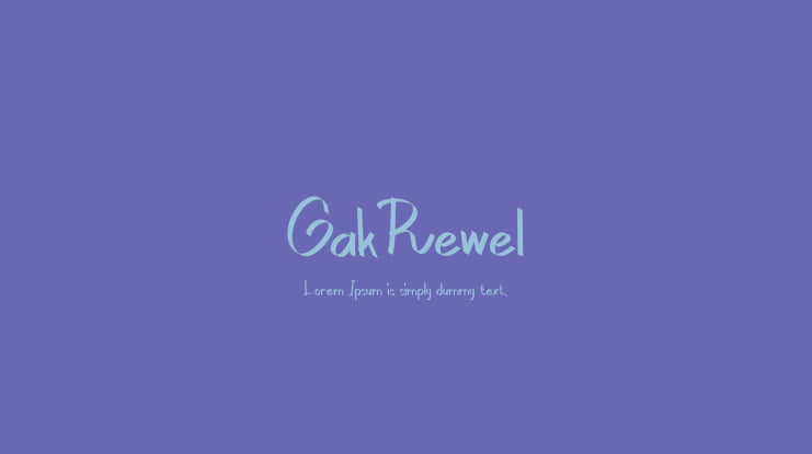 GakRewel Font