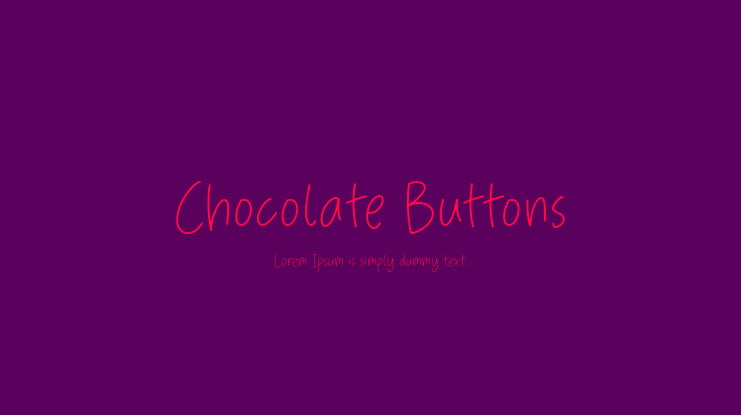 Chocolate Buttons Font