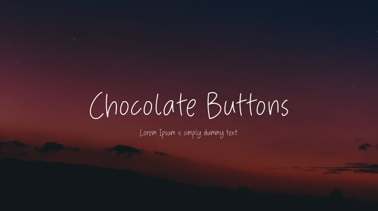 Chocolate Buttons Font