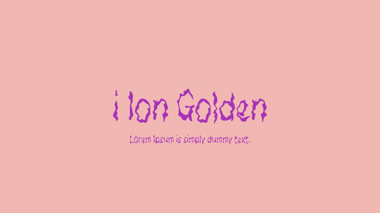 i Ion Golden Font