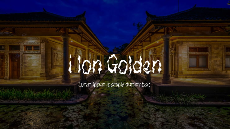 i Ion Golden Font